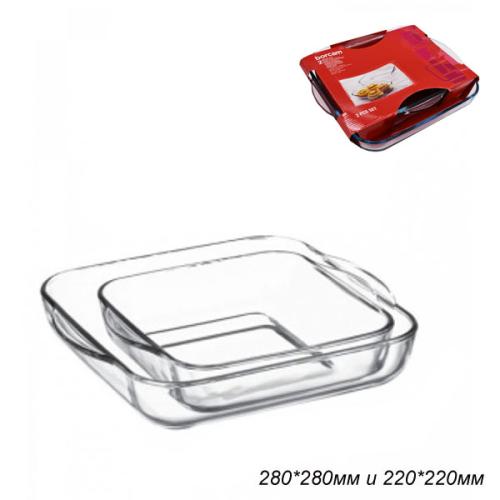 Форма для запекания 2 предмета 280+220 мм Borcam / 159028 /уп.4/ 28х28 см, 22х22 см