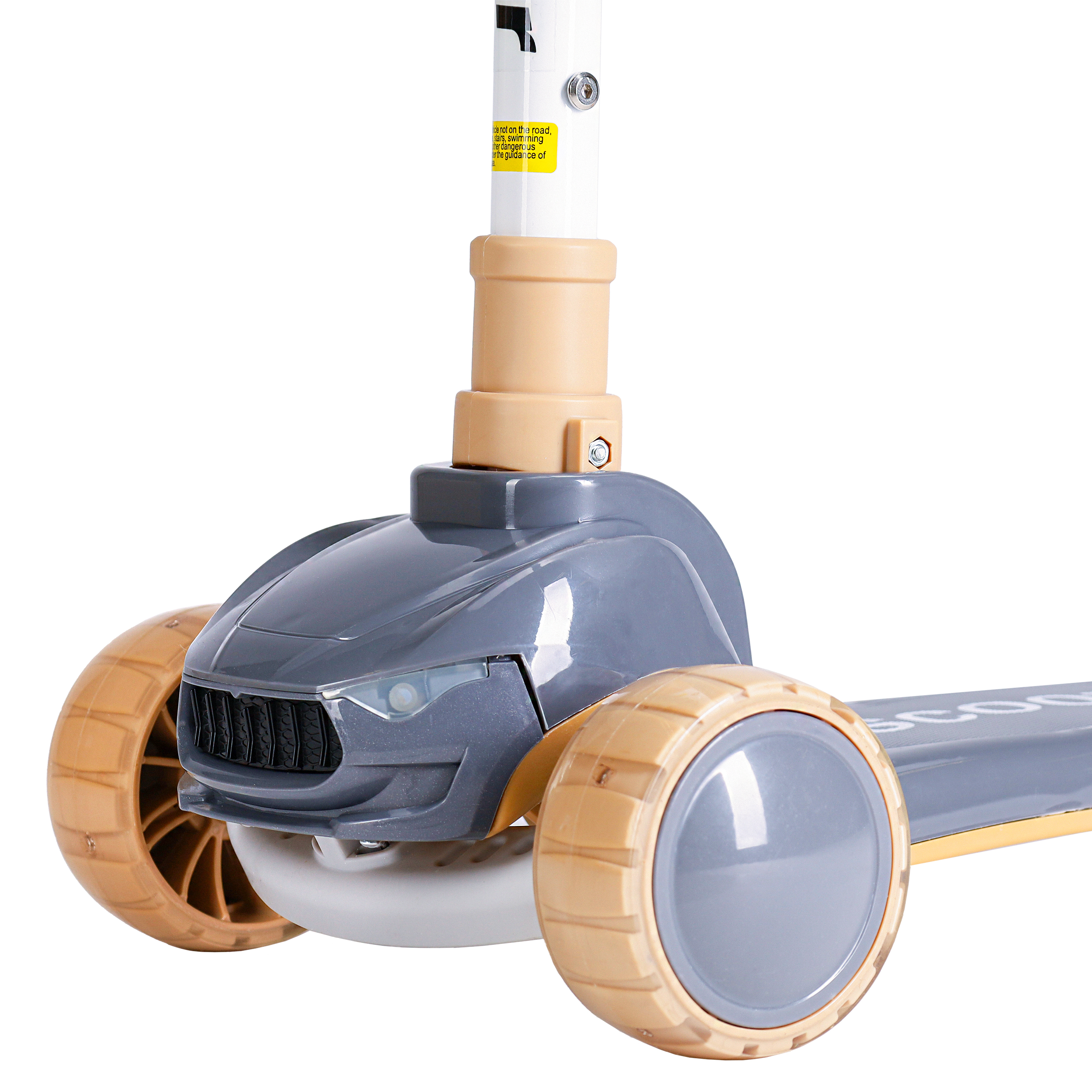 Самокат 3-х колесный SCOOTER Super car / ZR-758 /уп 8/ графит металлик