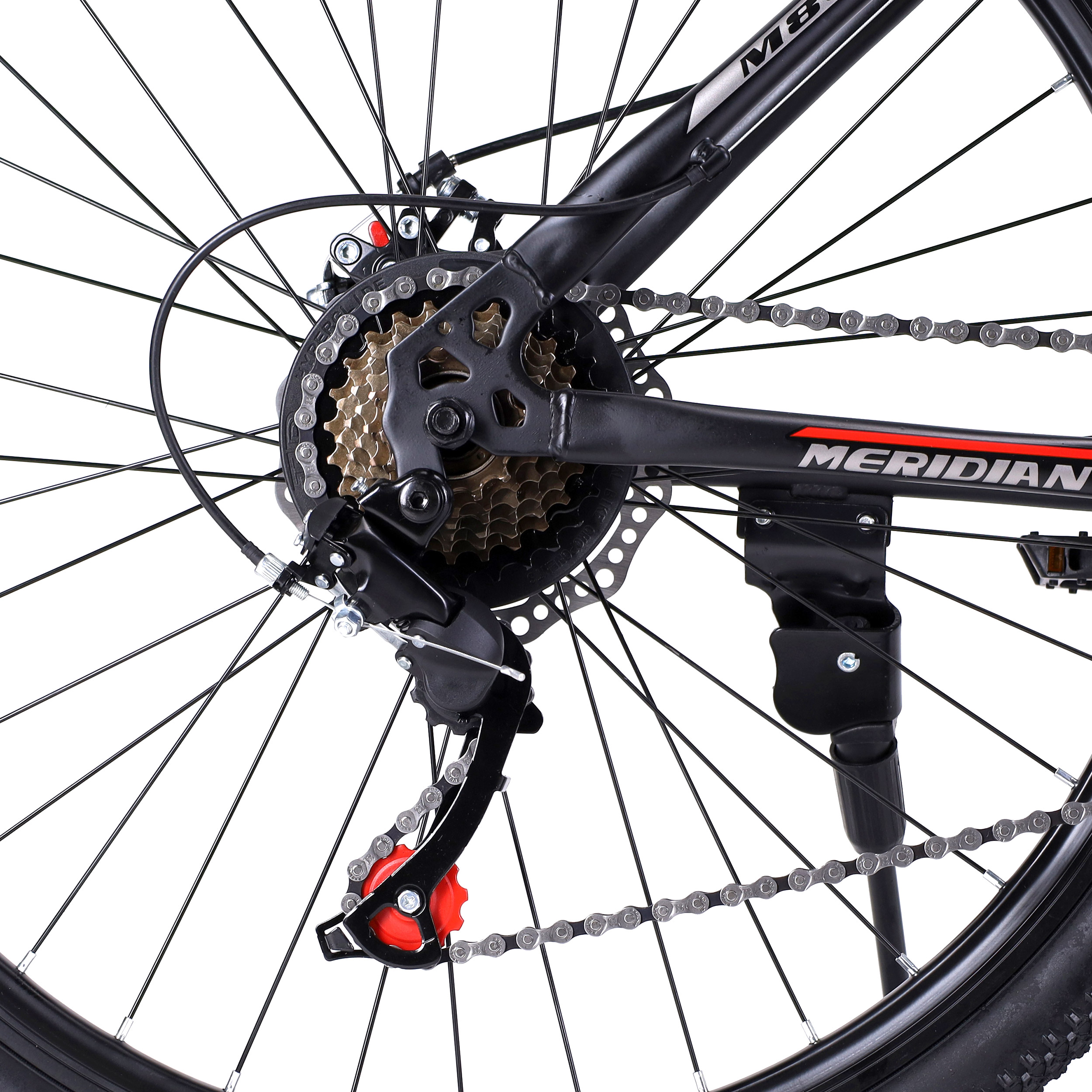 Велосипед горный MERIDIAN MOUNTAIN II 26-17" 21S DISC BRAKE цвет: чёрный-красный