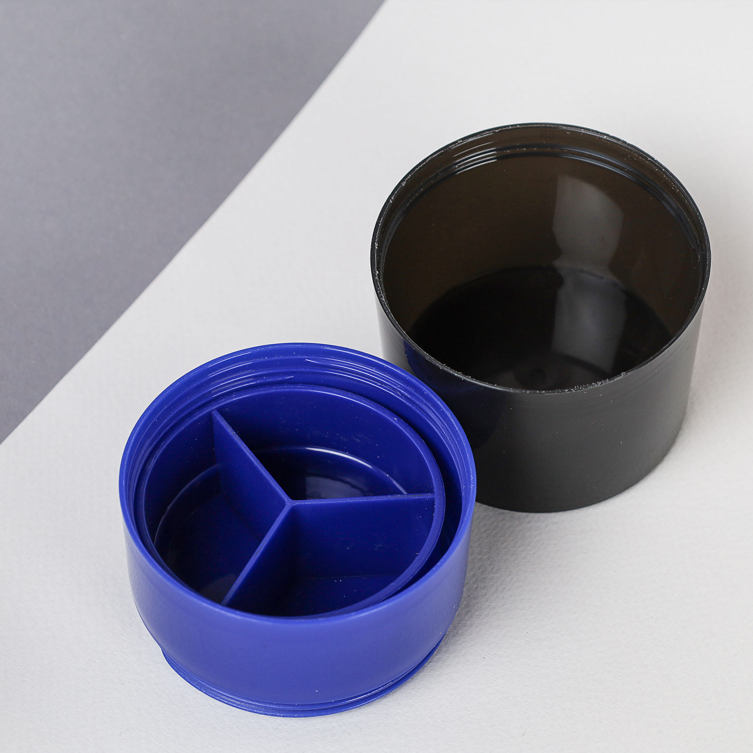 Бутылка/Шейкер СПАЙДЕР SHS-500 чёрно-синяя,  для спортивного питания 500ML/уп50