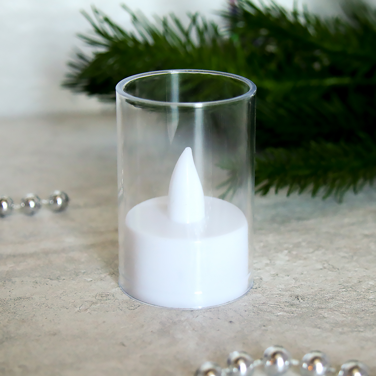 Свеча светодиодная в подсвечнике 6 см / VFR-109 /уп 24/480/