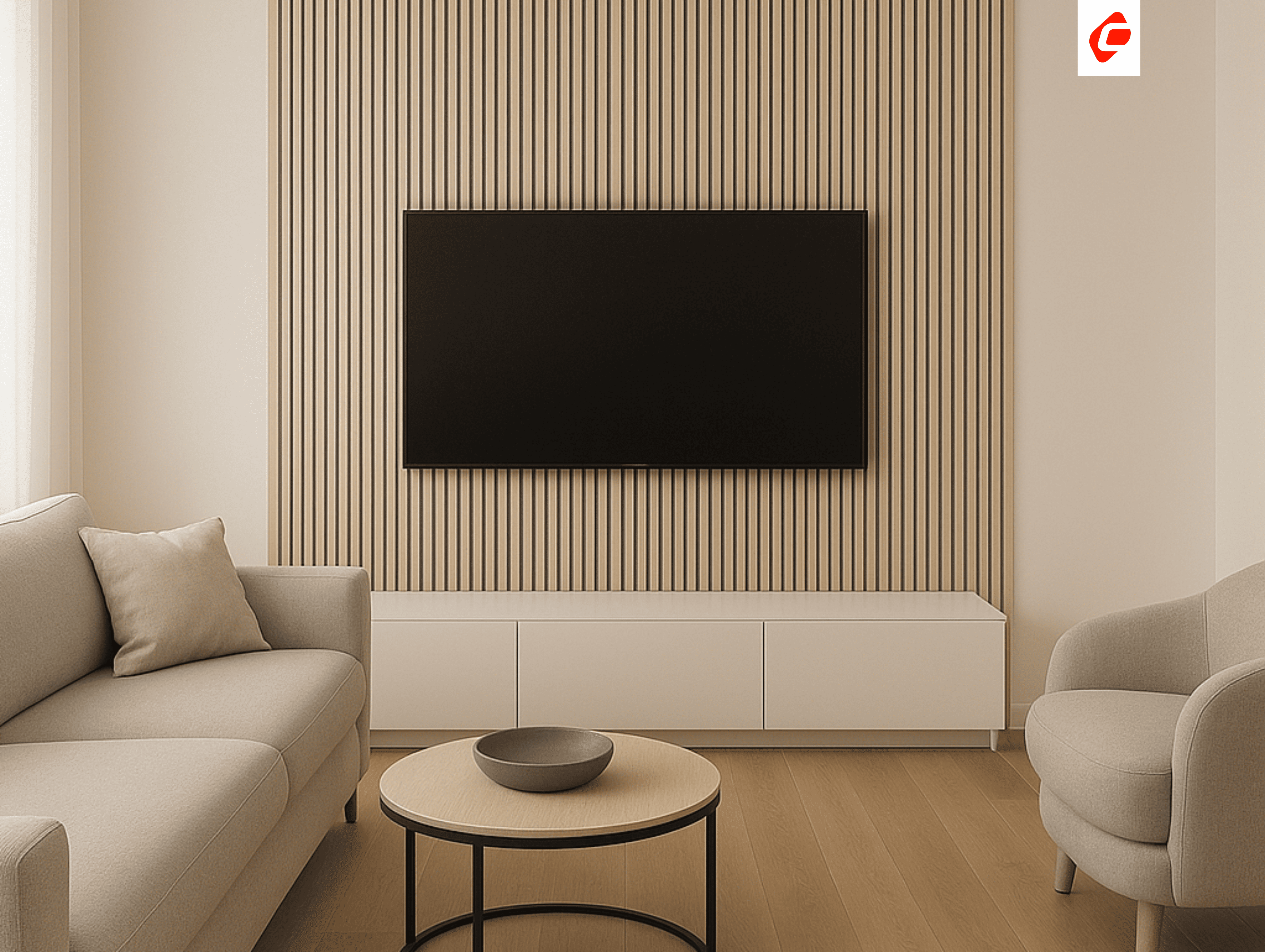 Панели в гостиную: красота и функциональность