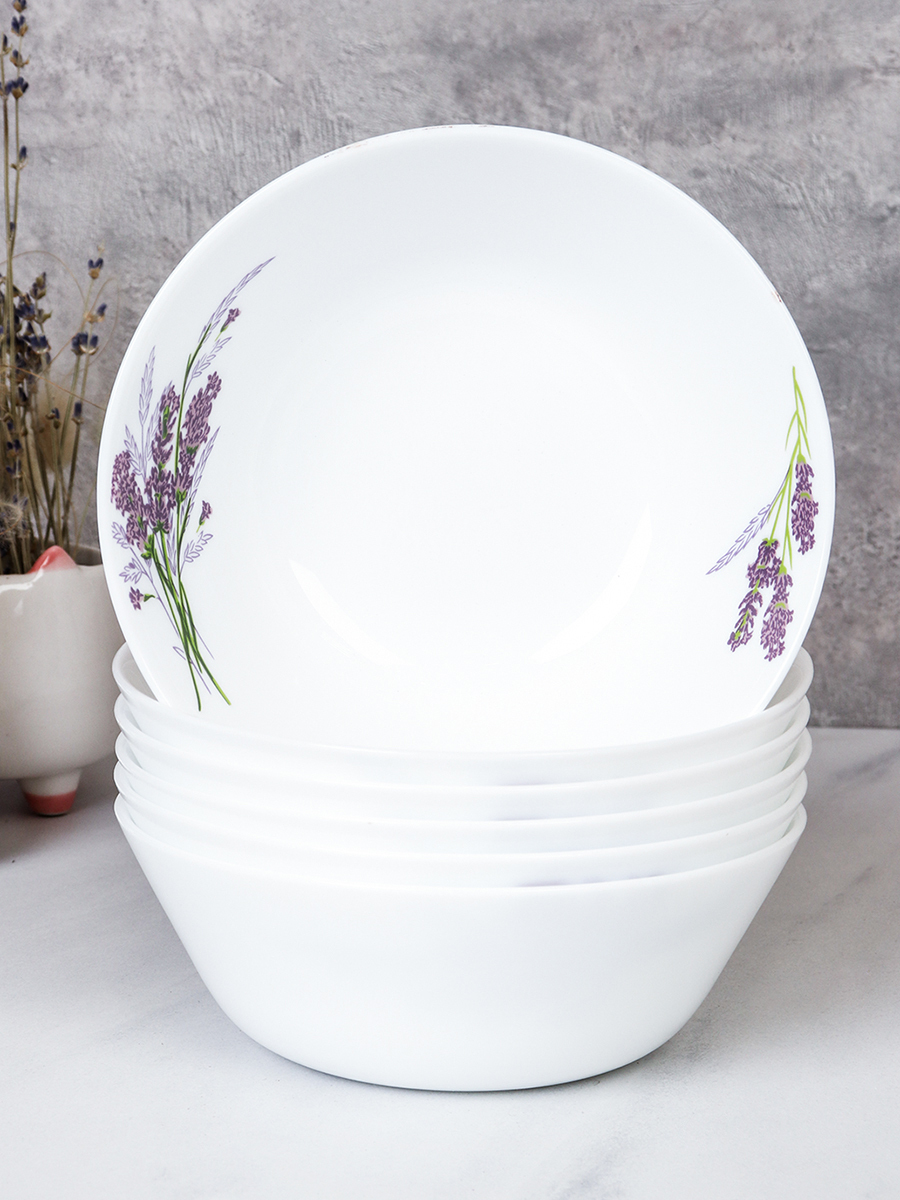 Набор суповых тарелок 6 штук 550 мл 155 мм ЕВРО / LGW-60 (7131-3) /уп 12/ Букет лаванды
