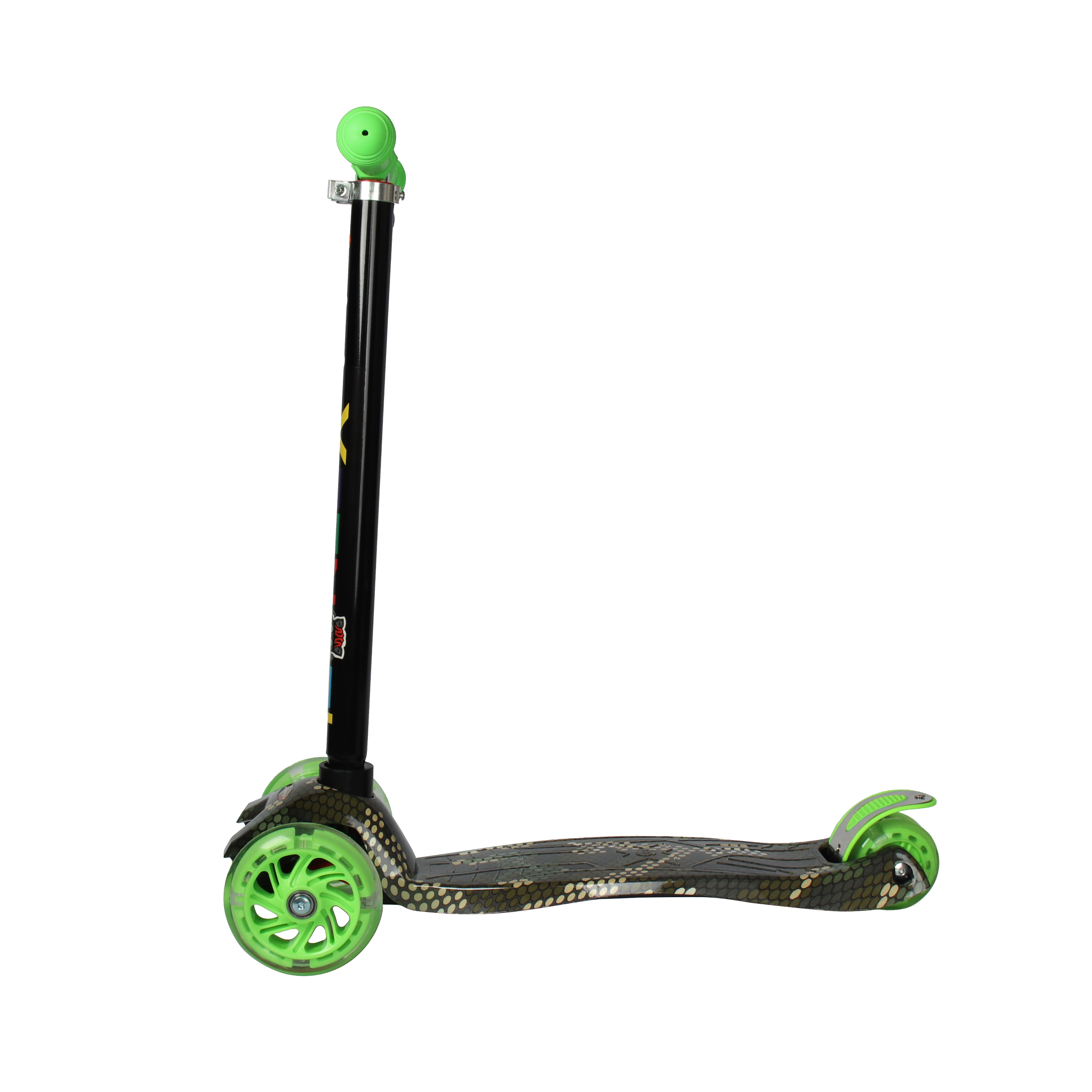 Самокат трехколесный для детей от 3-х лет Yeenot GT4108P56, нагрузка до 50кг, вес 2.3кг, светящиеся колёса PU116мм, цвет хакки 3 БК/уп10