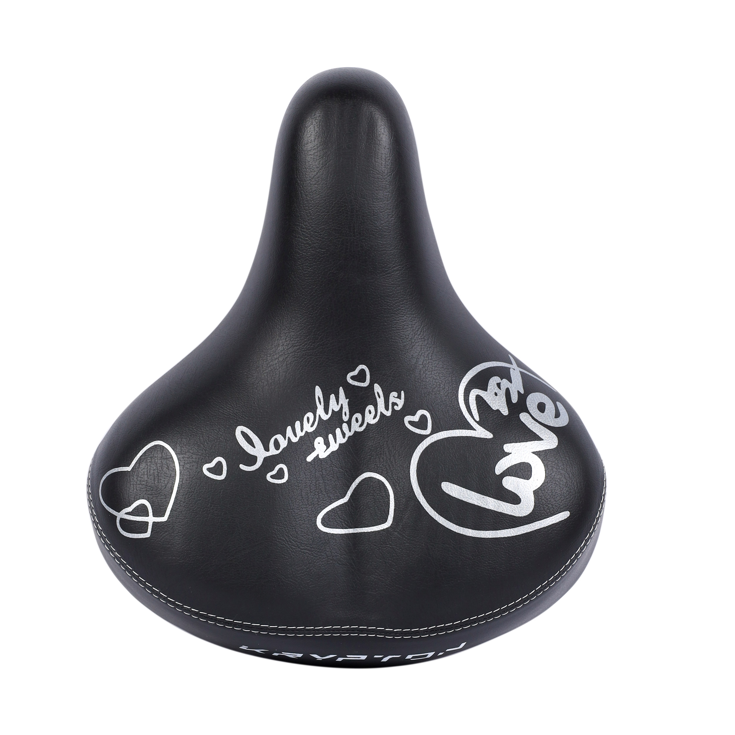 Седло велосипедное комфортное KRYPTON KRPT-S008-2, размер: 265x225. Технологии: Steel Base, Spring. /уп 20/