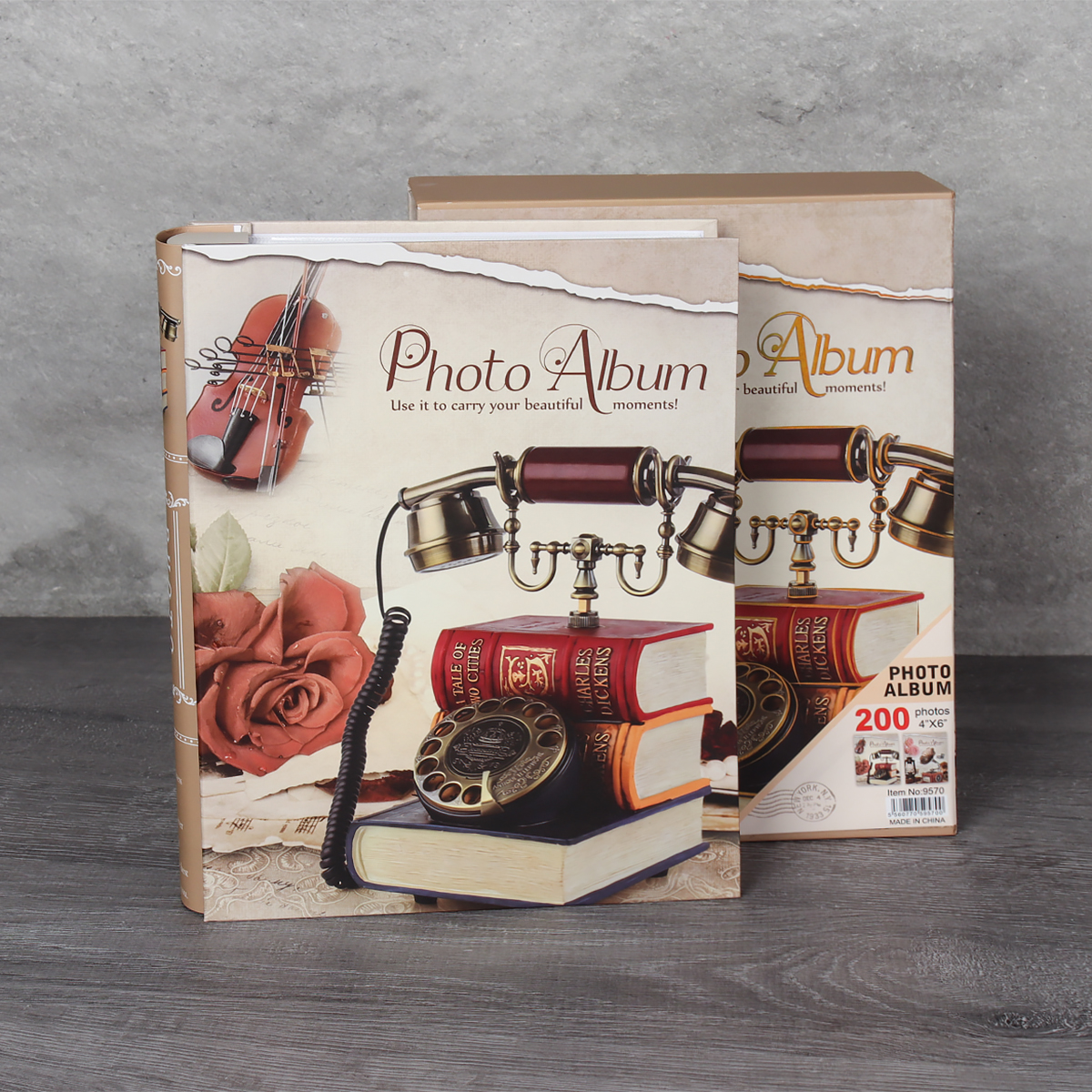 Фотоальбом 200 фото 10х15 Ретро / 9570 /уп 36/