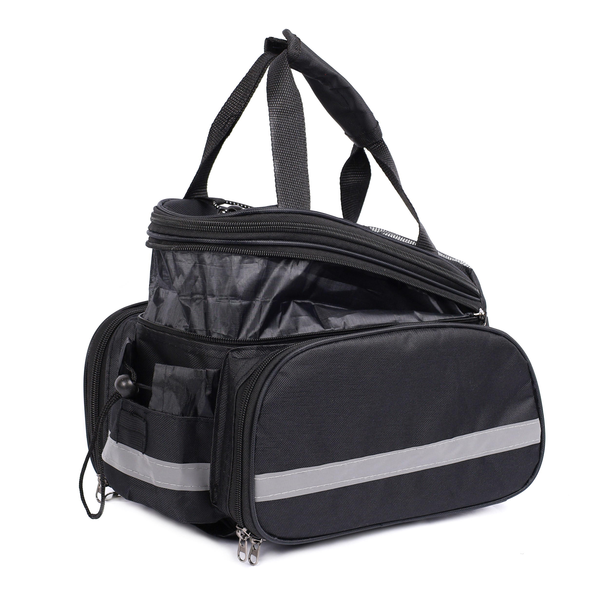 Сумка велосипедная на багажник COMIRON PATAGONIA, основные отсеки на молнии, крепление velcro,  Размер 17х28х32см /уп 30/