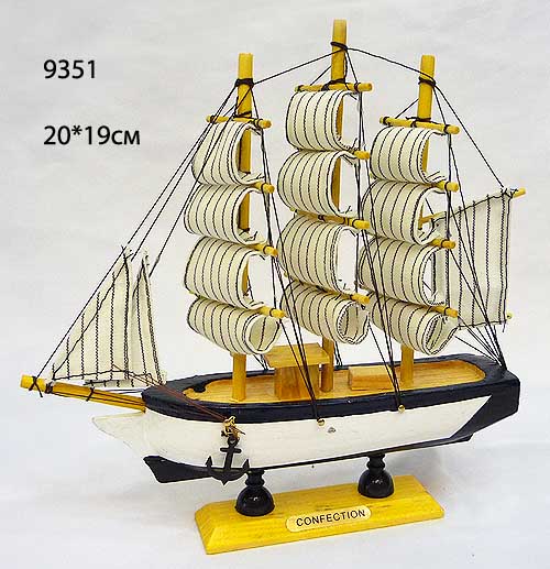 Макет парусного корабля 20х19 см / 9351 /уп 96/