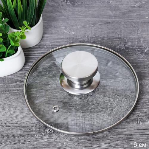 Крышка стеклянная 16 см / VDX-16 /уп 50/