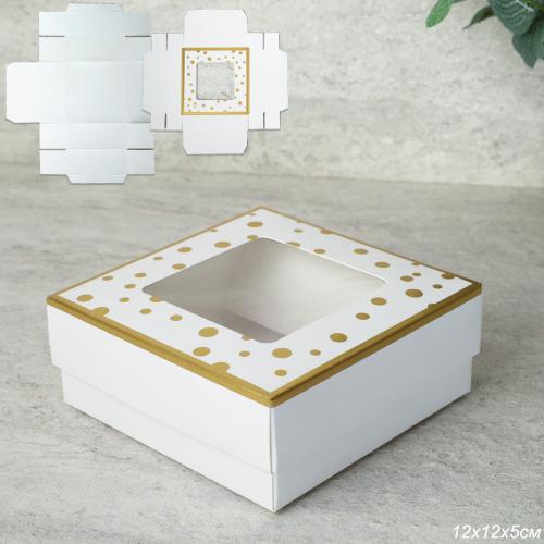 Коробка подарочная складная 12x12x5 см / 230 /уп 12/300/