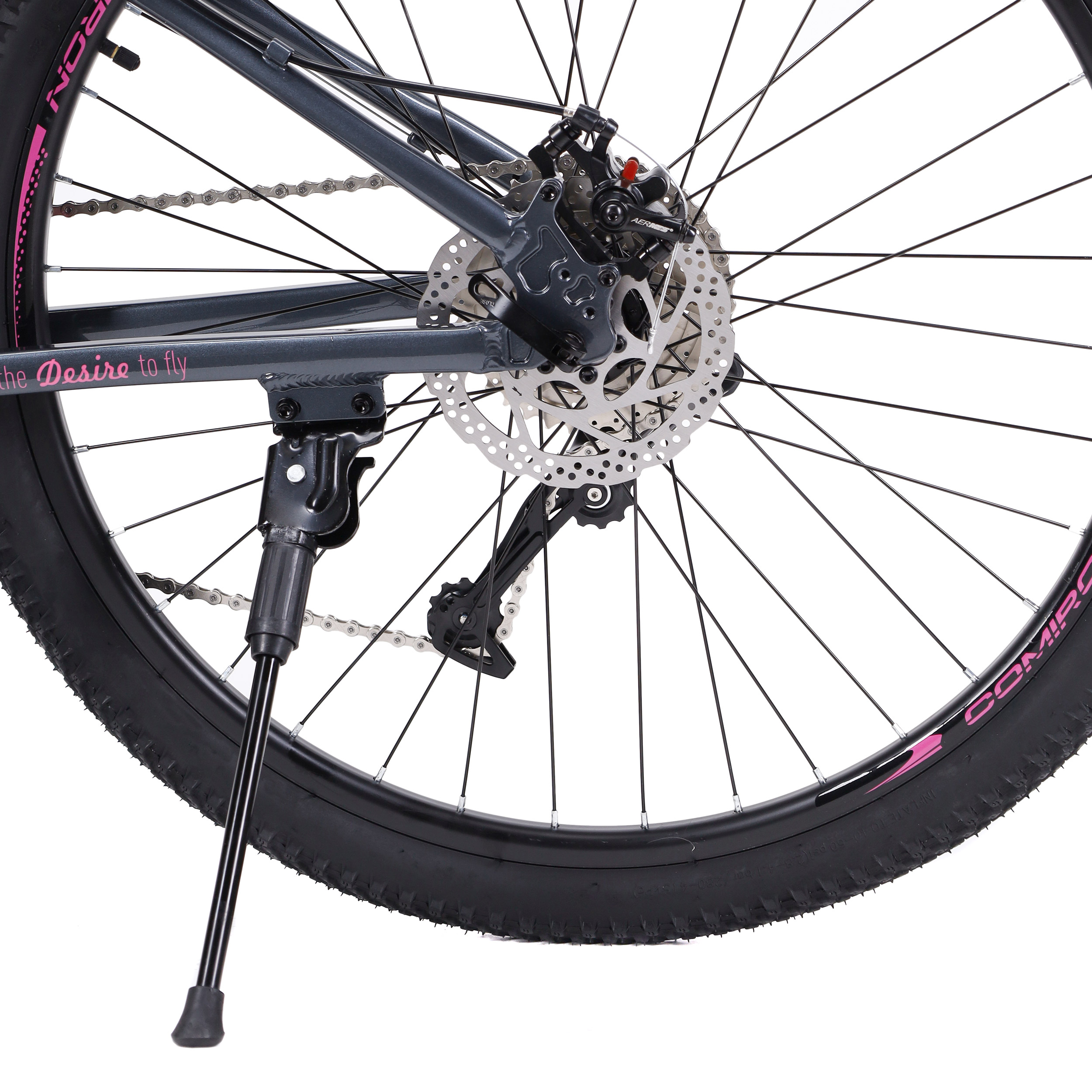 Велосипед 27,5" рама 17" 1х10sp COMIRON DESIRE розовый дымный