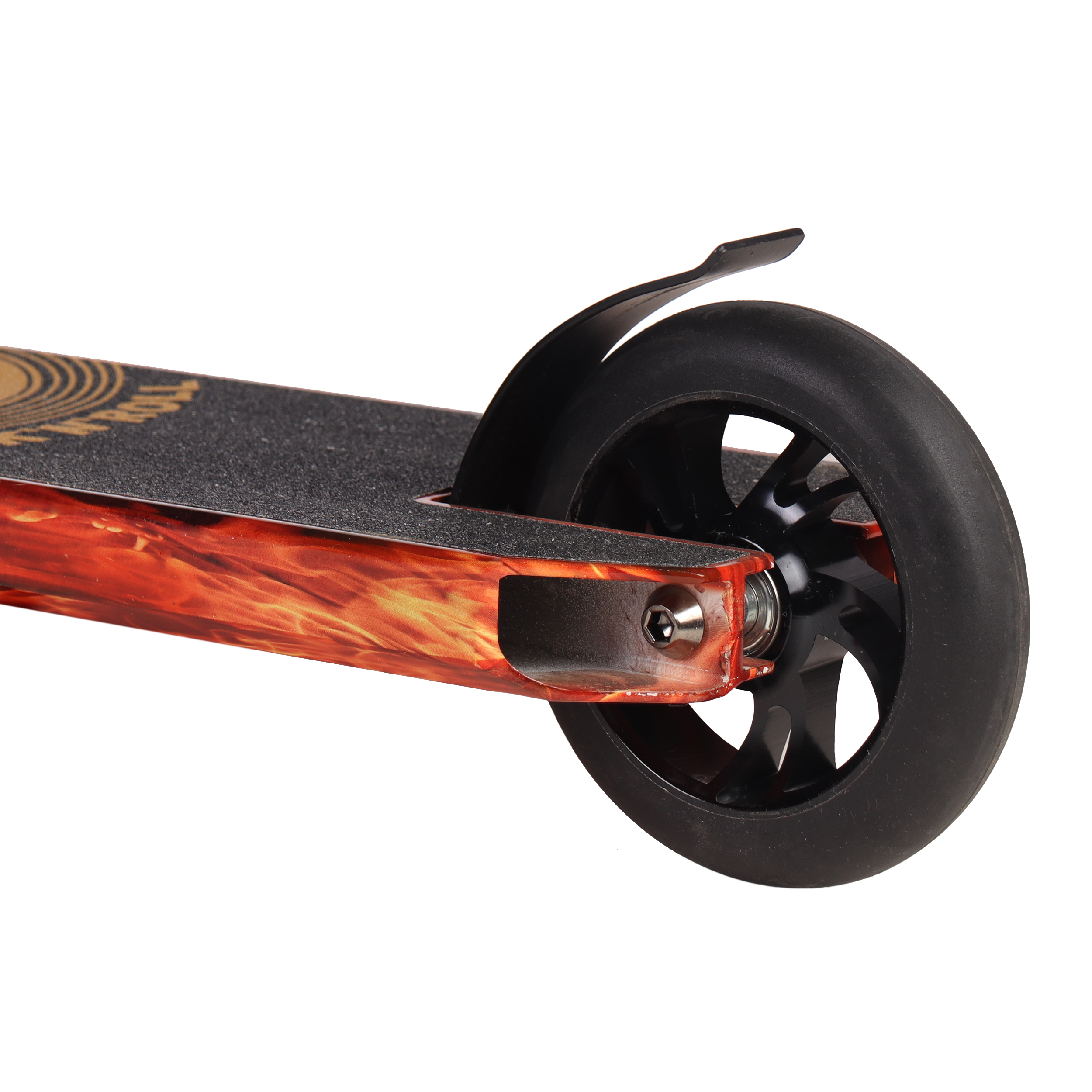 Самокат трюковый COMIRON Kick’N’Roll 325, компрессия HIC, дека 52х12см, колеса 110мм PU, обода Alloy 6061, ABEC 9, T - руль Cr-Mo4130/уп 4/ ОГНЕННЫЙ