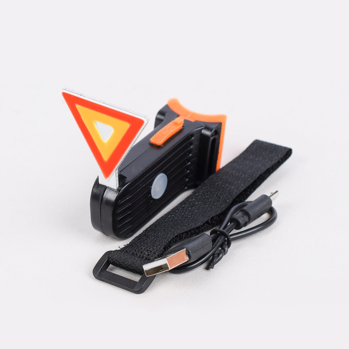 Фонарь задний COMIRON "TRIANGLE" корпус: PC, суперлегкий, свет 18LED, 10lm, 250mAh, USB-micro, влагозащита IP64 /уп 50/