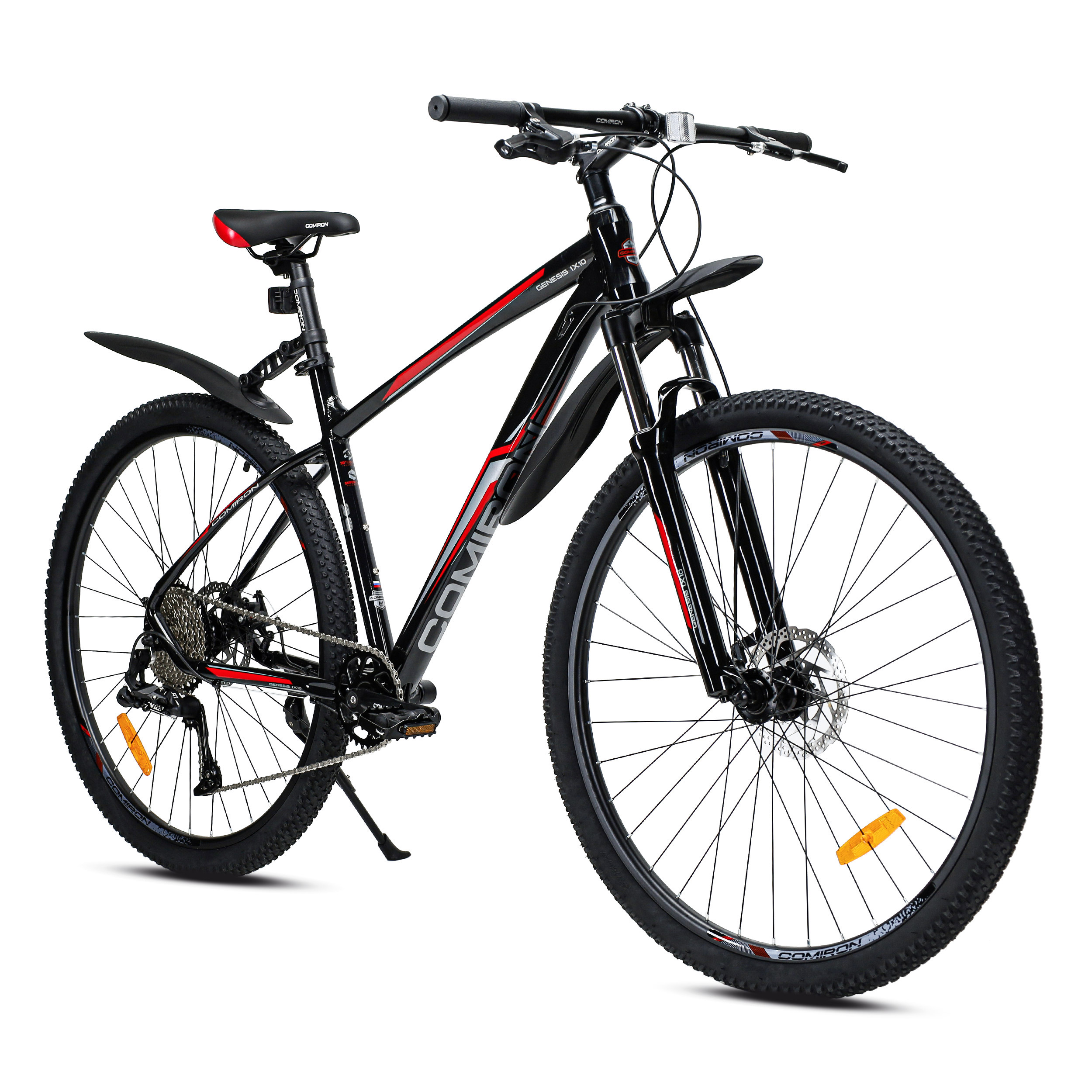 Велосипед 29" рама 19" 1x10sp 11-42T COMIRON GENESIS чёрный красный