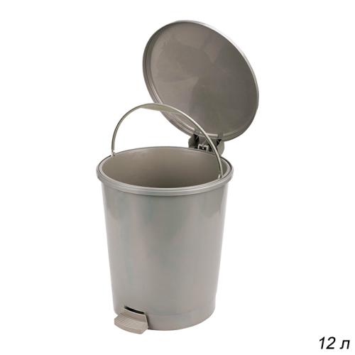 Ведро 12 л с педалью Эконом / М7250 /уп 2/ 