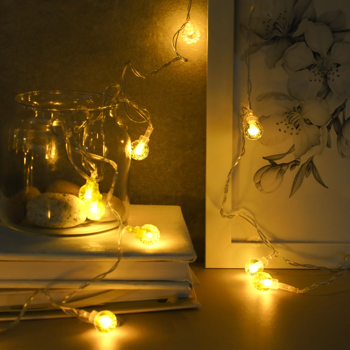 Гирлянда 3 м 20 LED Шарики с пузырьками / GN1 /уп 100/стекло