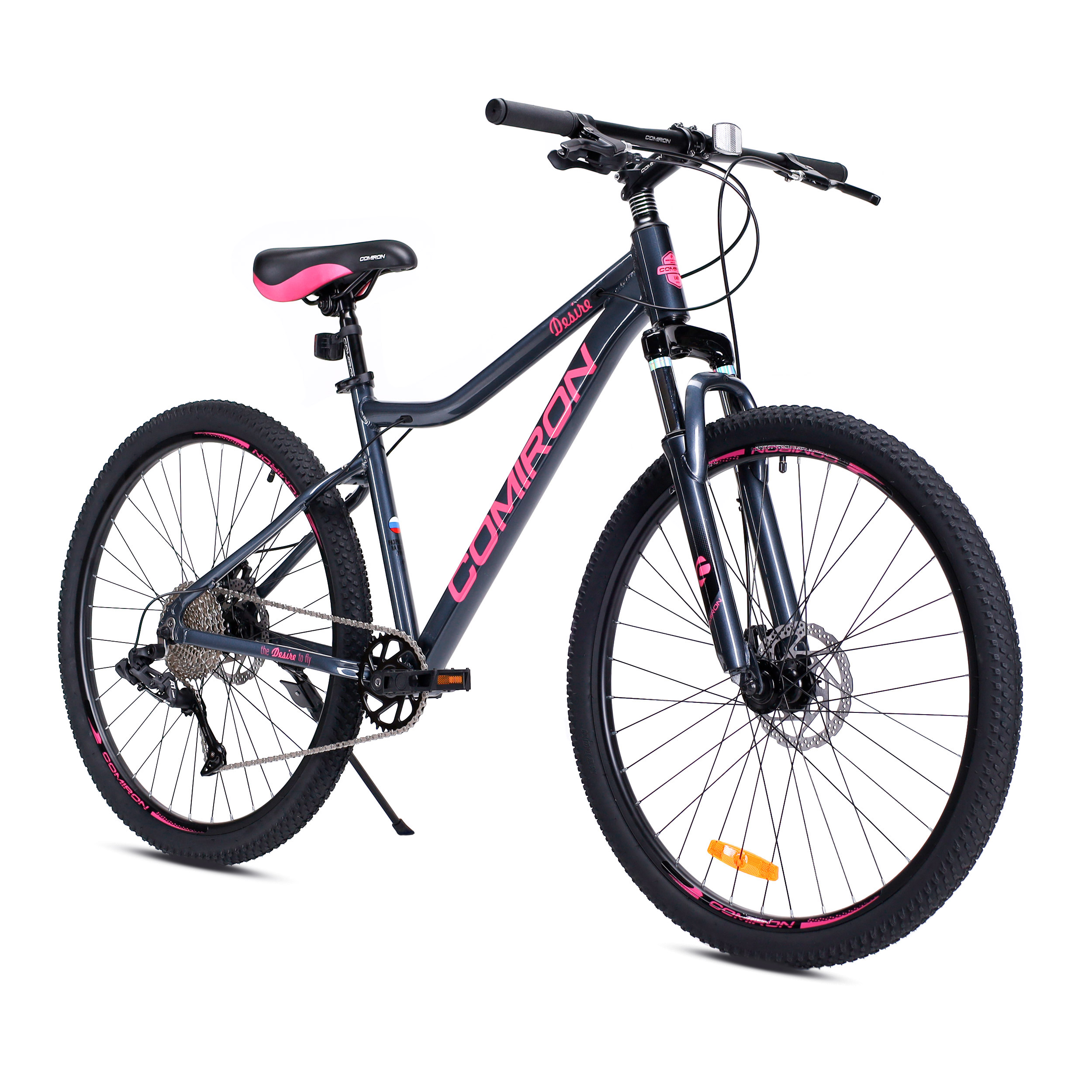 Велосипед 27,5" рама 17" 1х10sp COMIRON DESIRE розовый дымный