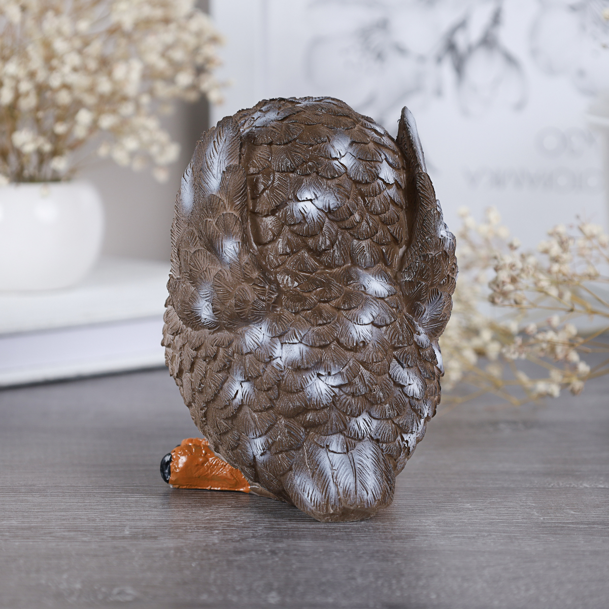 Фигурка Сова не вижу не слышу не говорю 14 см / KY-11-1 /уп 60/коричневая