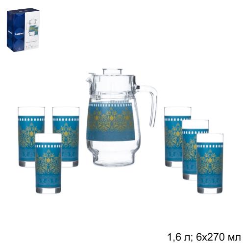 Набор питьевой 7 предметов  BAGATELLE TURQUOISE / Q8814 /уп 3/ Люминарк