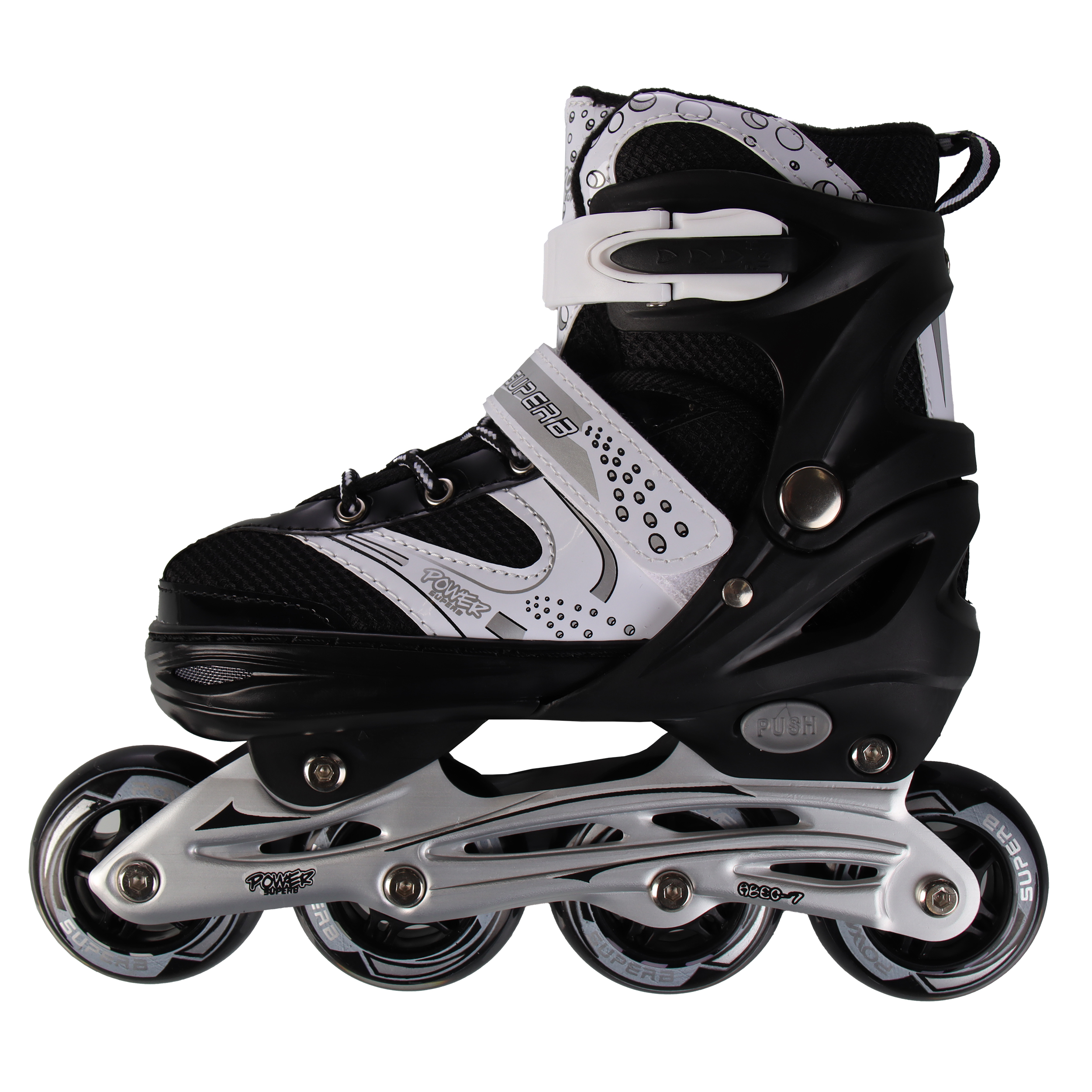 Роликовые коньки POWER / L6035L /уп 6/ (39-42) черный