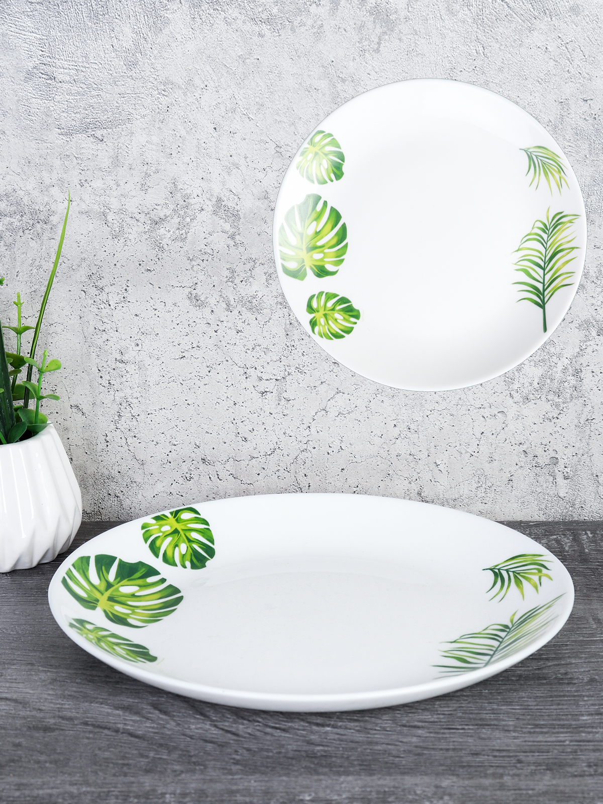 Тарелка 190 мм ЕВРО / GRAY- EV16/756220 (7242)/ Монстера/ ШТУЧНО