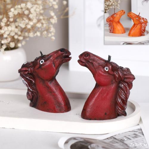 Свеча 2 штуки Лошадь 8 см / M-166AB /уп 96/Символ года 2026