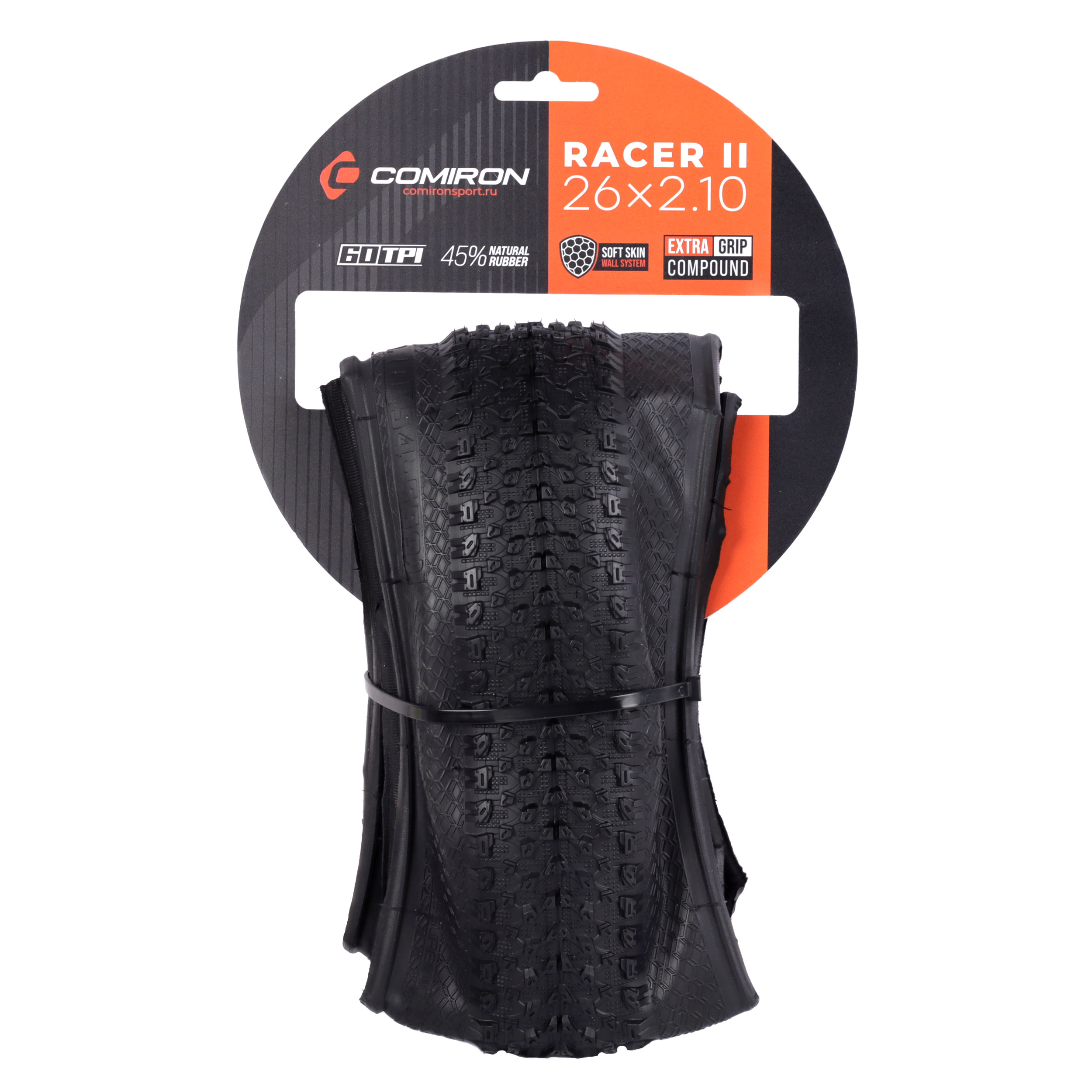 Покрышка для велосипеда COMIRON Racer II 26x2.10 60TPI Kevlar