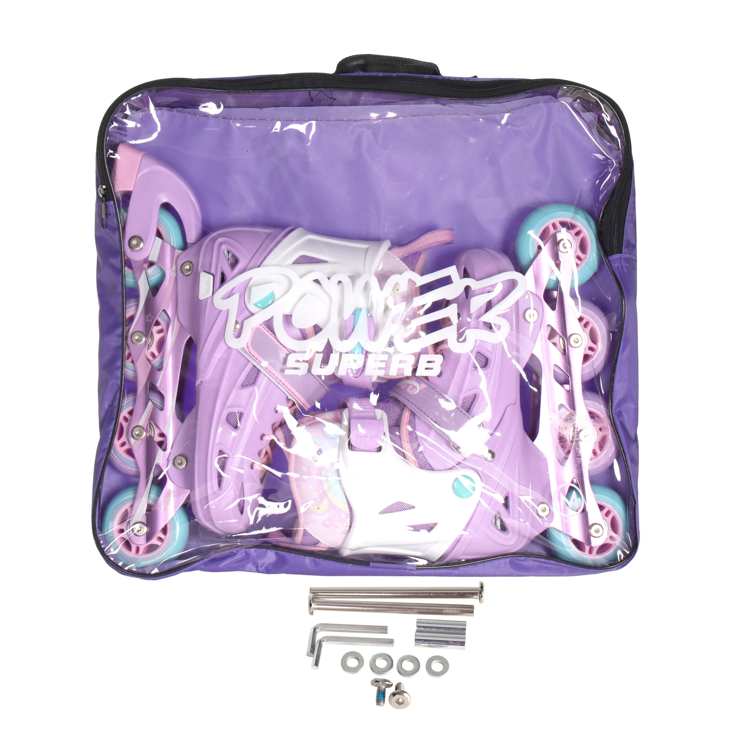 Роликовые коньки COMIRON / 199 S /уп 6/ (31-34) сиреневые