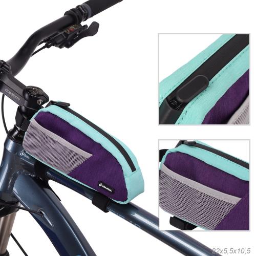 Сумка велосипедная на раму COMIRON, материал PU + Polyester, отделение на молнии, 22х5.5х10.5см, 77гр /уп 100/