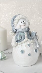 Фигурка Снеговик 10 см с валенком / L2132-В /уп 120/732528     