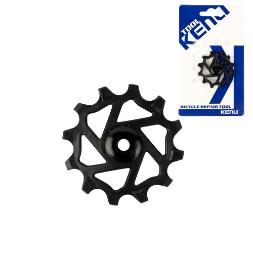 Ролик натяжителя заднего переключателя 12T . Пластиковый. KENLI /KL-4012E/ черный/ уп200/