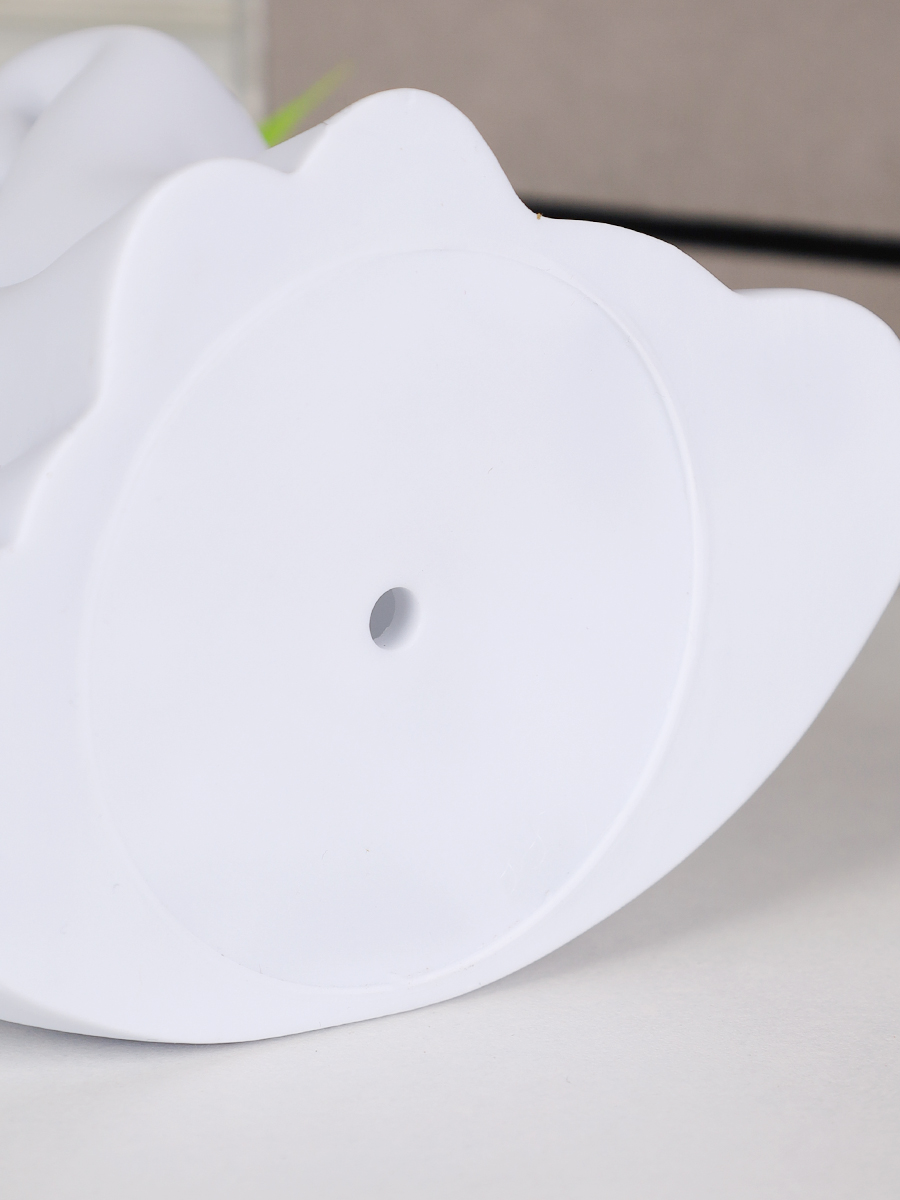 Статуэтка кашпо Лицо 11х13х8 см / NTJ001 /уп 150/белая