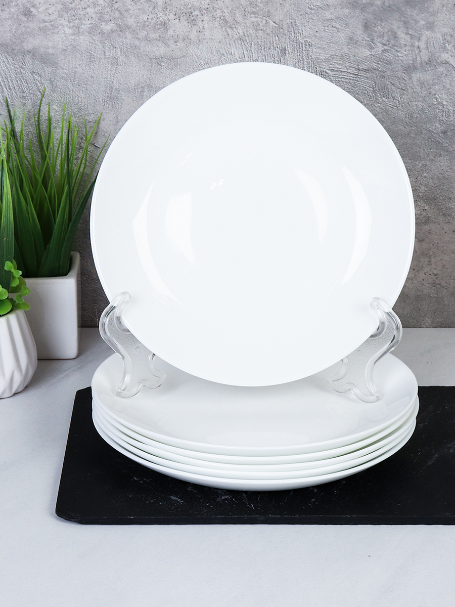 Набор тарелок 6 штук 180 мм плоская десертная / FLY70 (БЕЛЫЙ)  /уп 12/