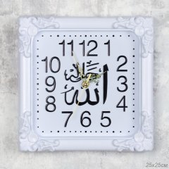 Часы настенные Мусульманские 25х25 см / 2200М /уп 40/ 731601 белые