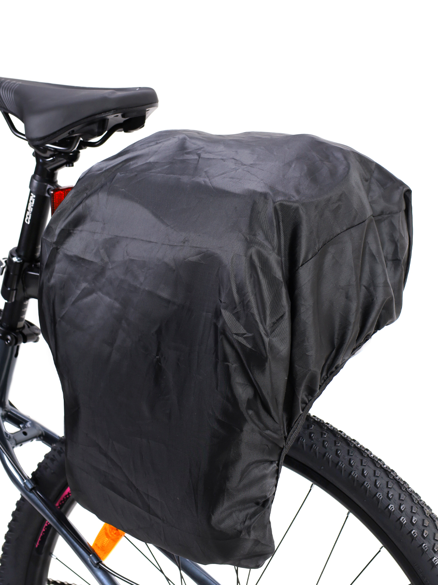 Сумка велосипедная на багажник COMIRON PATAGONIA, основные отсеки на молнии, крепление velcro,  Размер 17х28х32см /уп 30/