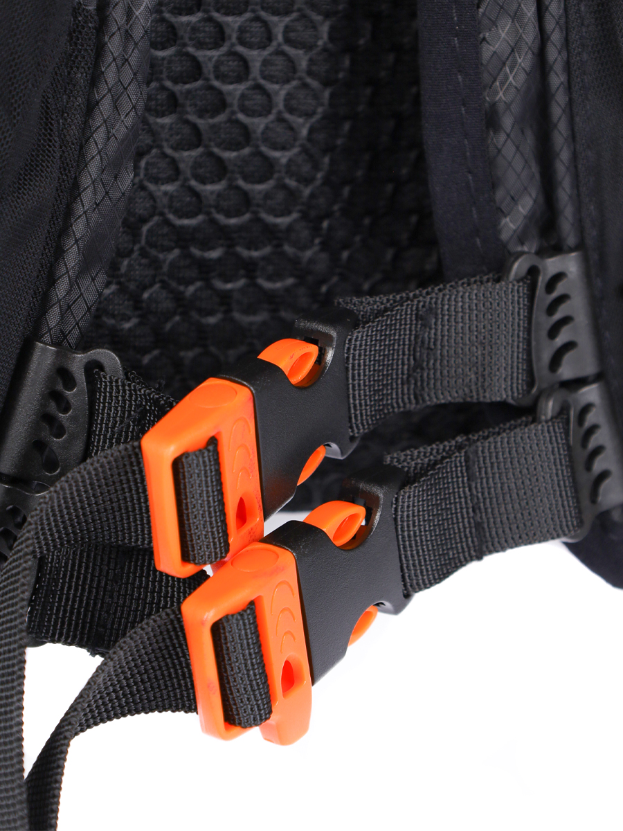 Рюкзак с диспенсером спортивный COMIRON PATAGONIA отсек для воды на молнии, карман для бутылки. Гидратор. Черный-красный /уп 30/