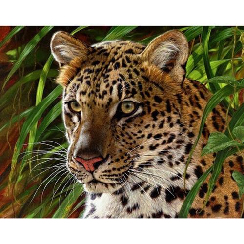 Алмазная мозаика на подрамнике 40х50 Леопард / GA71781 /уп 30/