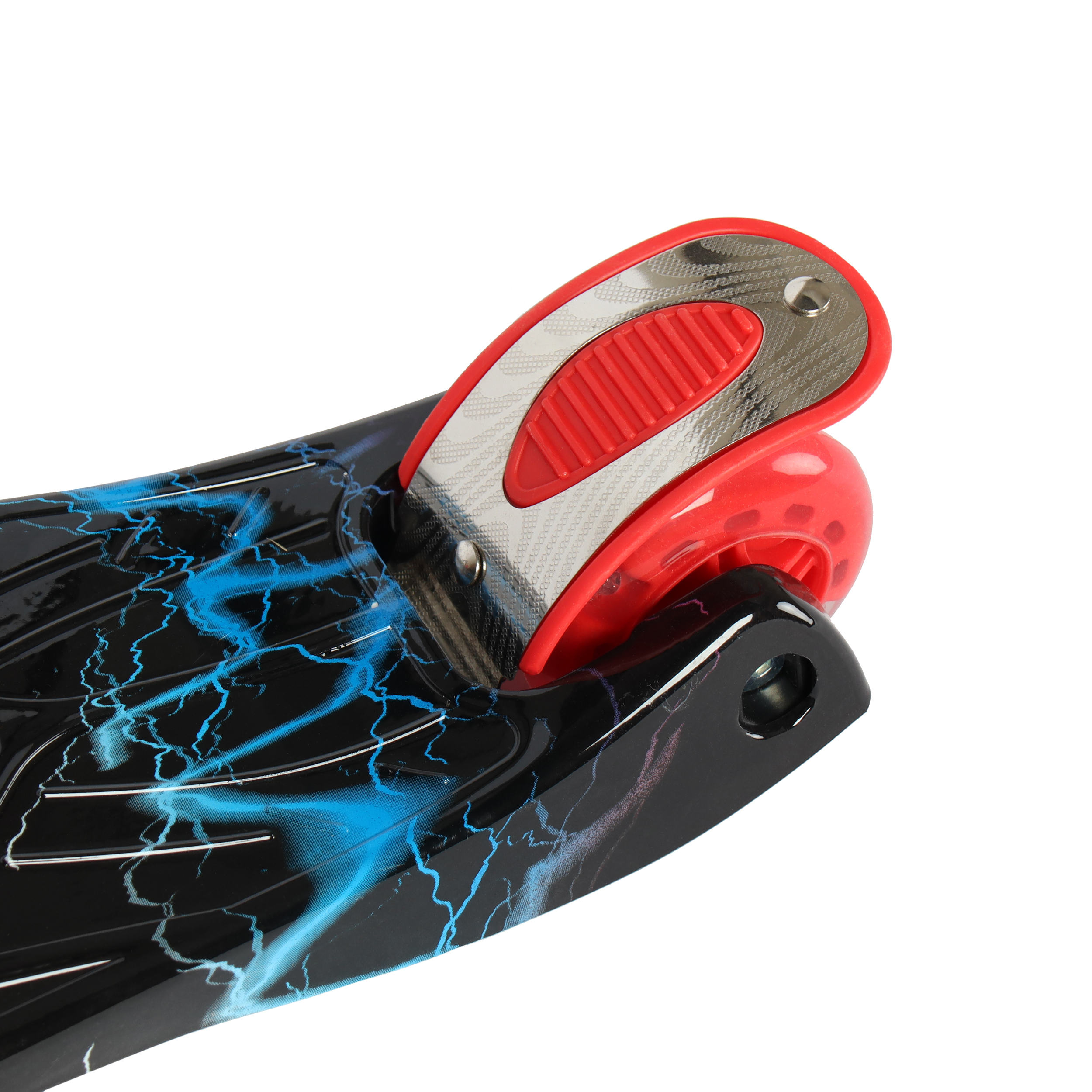 Самокат трехколесный для детей от 3-х лет Yeenot GT4108P57, нагрузка до 50кг, вес 2.3кг, светящиеся колёса PU116мм, цвет Молния ZOV БК/уп10