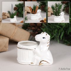 Статуэтка Лошадь 8 см / B5484 /уп 120/ Символ года 2026  костяной фарфор