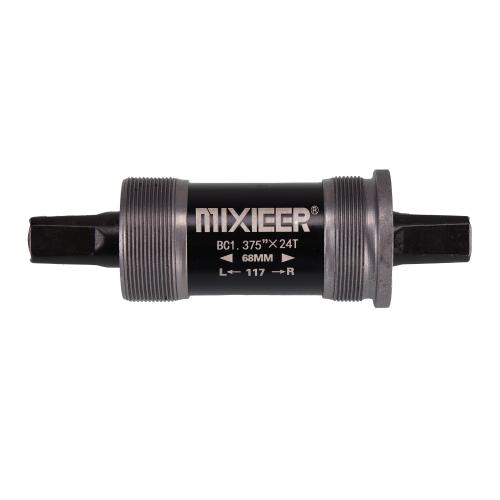 Каретка под квадрат картриджная, MIXIEER BB MX-A203 68x117, пром,подшипники, чёрная, в индивидуальной коробке. /уп 50/