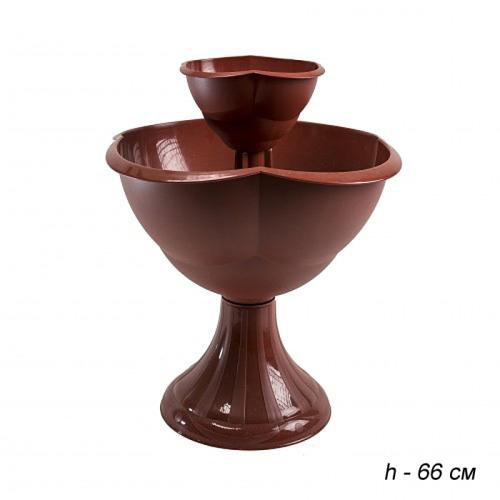 Кашпо Водопад 2 х ярусное /уп 1/ терракот/ УЦЕНКА/ Нет одного яруса