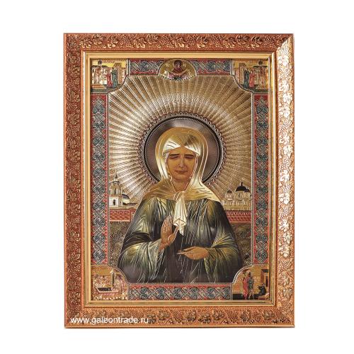 Икона 13х18 Матрона Московская   под стеклом / 3027-TF / CH166-4 / 