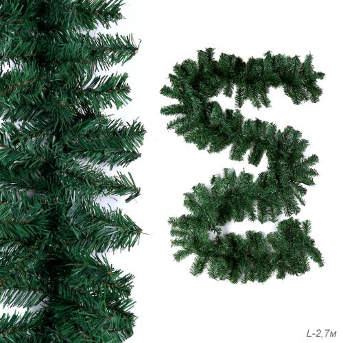 Гирлянда из елочных веток искусственная 270 см 220 веток 24 см ширина / WA-220 /уп 38/Новый год