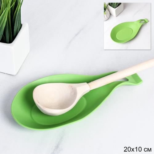Подставка под ложку силиконовая / OS-920 /уп 500/ Зеленая