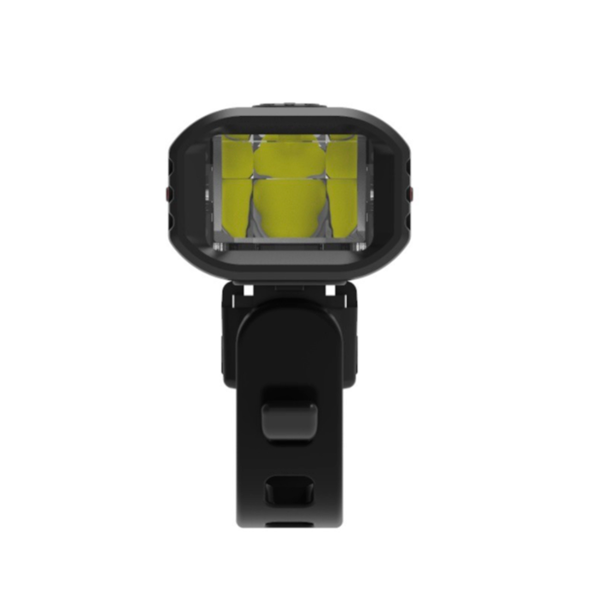 Фонарь передний COMIRON "ORB" корпус: авиационный алюминий 6063, IP67; свет: 1*XPG + 2 RED LEDS, 400lm; аккум: 3.7V 2000 mAh, USB. /уп 100/
