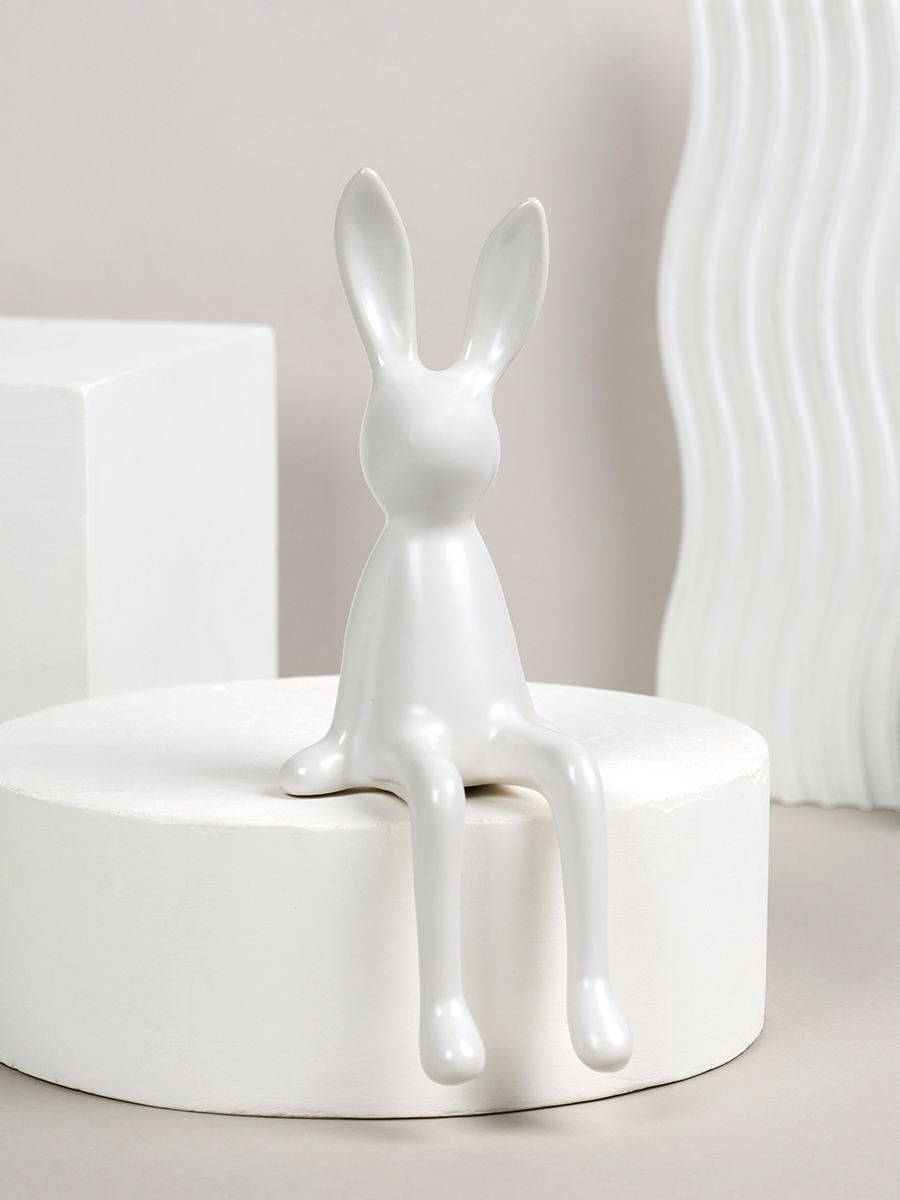 Статуэтка Кролик 21 см / HBC-101 /уп 30/белый