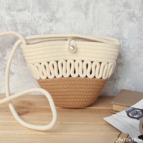 Сумка плетеная 21x15x9 / DW-11 /уп 25/50/коричнево-бежевая