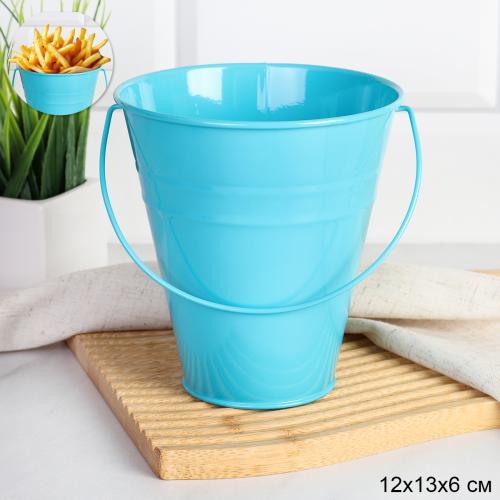 Ведерко для сервировки 12х13х6,5см / B-YW29841 /уп 144/ Лазурное