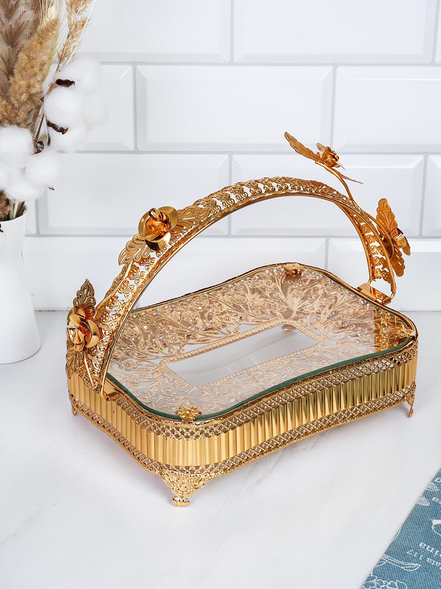 Ваза для фруктов Элит 25х18 см прямоугольная / VGD-888 /уп 24/ 0,696