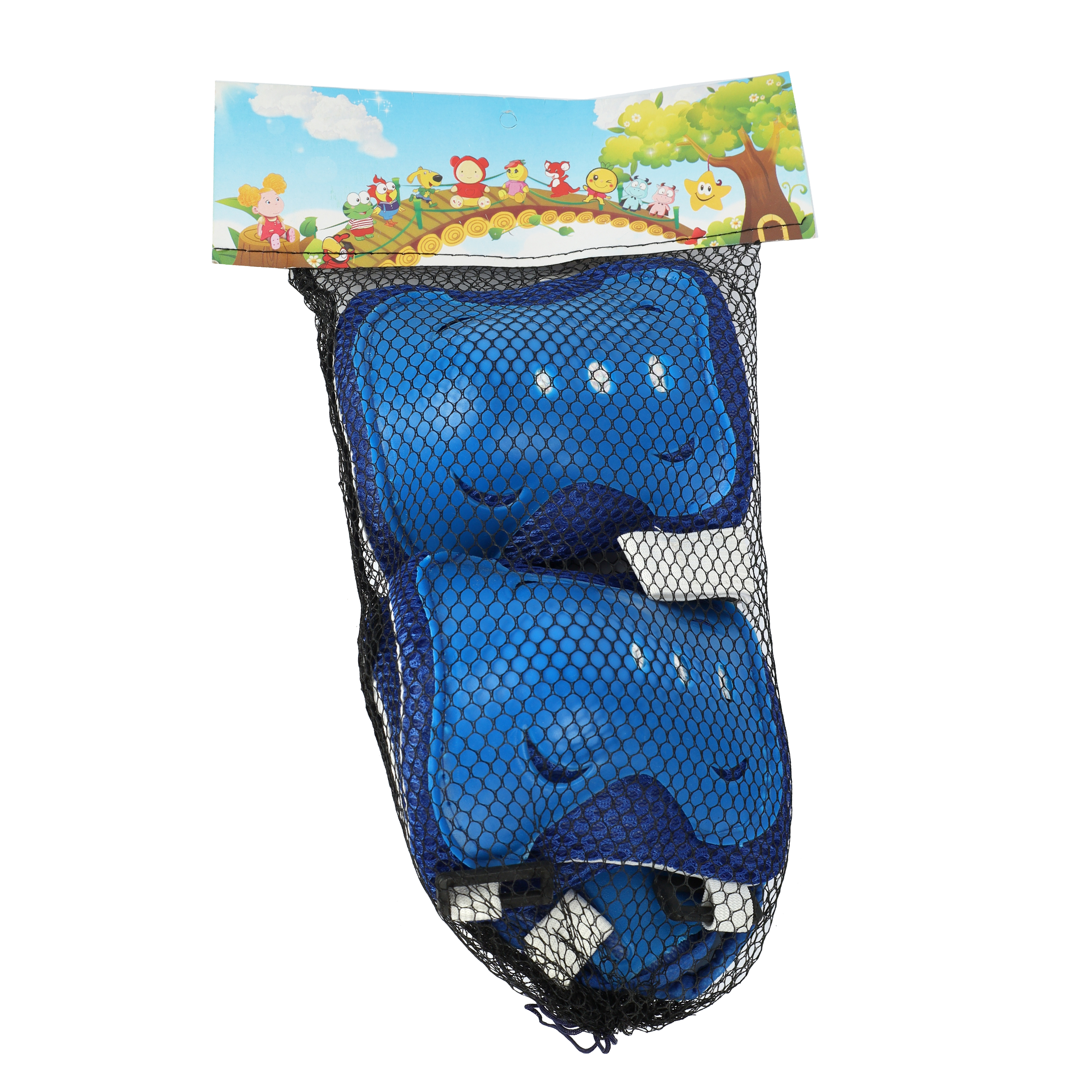 Защита для катания на роликах и велосипеде 6 предметов. 4-15лет / Cui-0021BL /уп 100/ синий